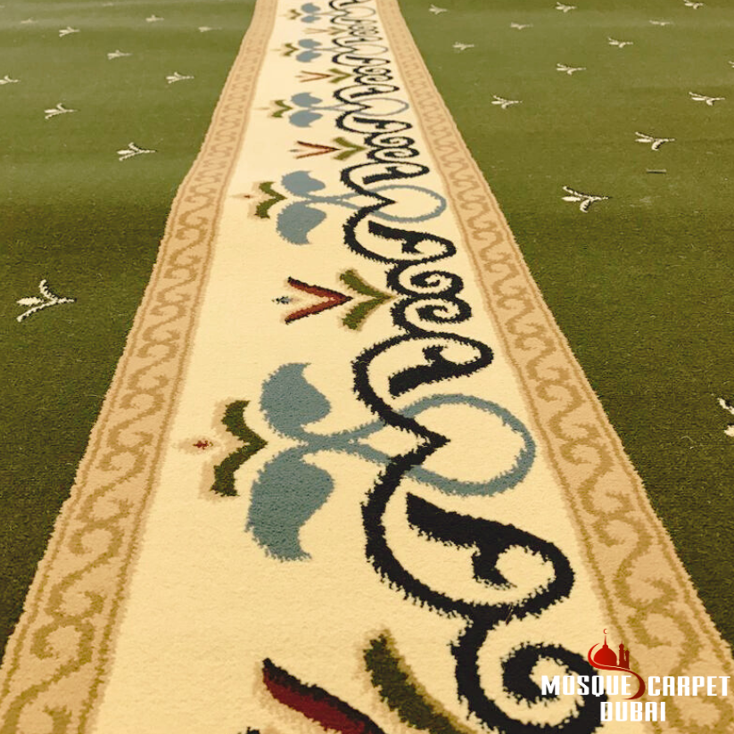 QUBA Green Border Mosque Carpet